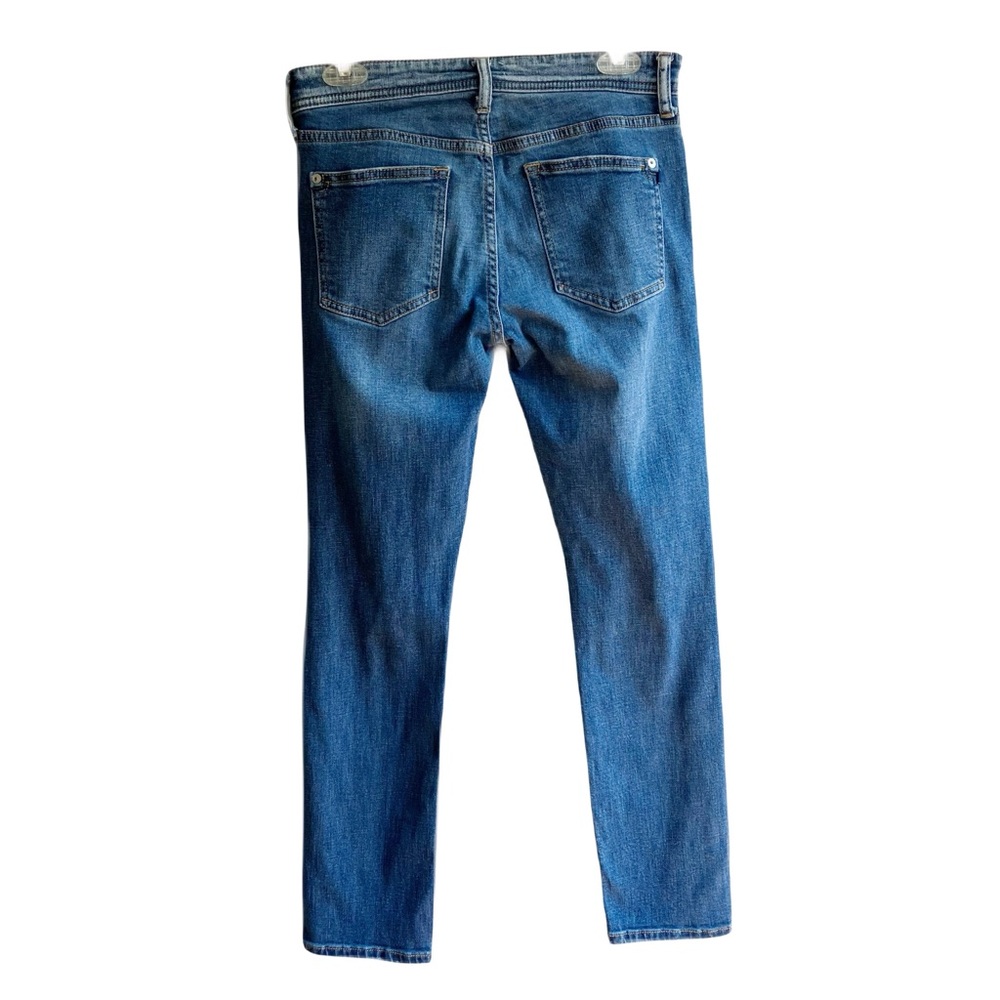 Anthropologie Pilcro Mid Rise Slim Boyfriend Crop Jeans Size 27 Distressed Denim - Picture 3 of 14